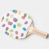 パステルカラフルウォーターカラーフランスのマカロン 卓球ラケット (横)
