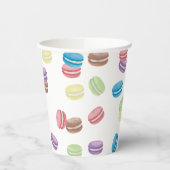パステルカラフルウォーターカラーフランスのマカロン 紙コップ (左)