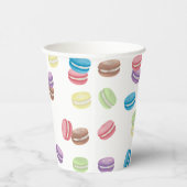 パステルカラフルウォーターカラーフランスのマカロン 紙コップ (右)