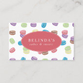 パステルカラフルウォーターカラーマカロンパティシシェフ 名刺 (正面)