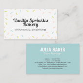 パステルカラフルカップケーキスプリンクルベーカリー 名刺 (正面/裏面)