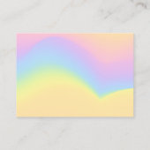 パステルカラフルカリグラフィパステルメディアインサート 名刺 (裏面)