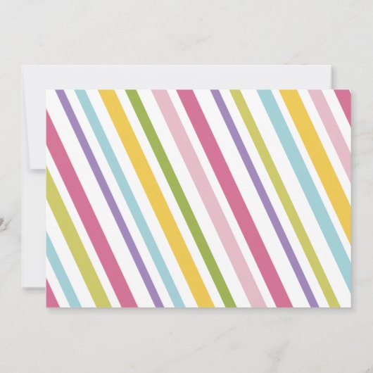 パステルカラフルガール5thバースデーパーティー写真 招待状 (裏面)