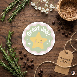 パステルカラフルキュート素晴らしジョブ子供へ ラウンドシール