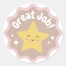 パステルカラフルキュート素晴らしジョブ子供へ ラウンドシール