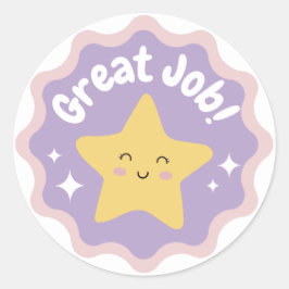 パステルカラフルキュート素晴らしジョブ子供へ ラウンドシール