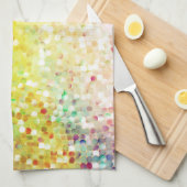 パステルカラフルグラデーショングリッターパターン キッチンタオル (四つ折り)
