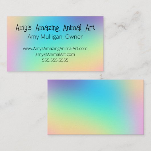 パステルカラフルグラデーション 名刺 (正面/裏面)