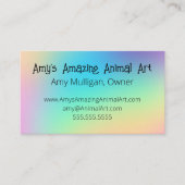 パステルカラフルグラデーション 名刺 (正面)