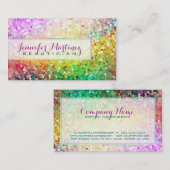 パステルカラフルグリッターボーティシアンビジネスカード 名刺 (正面/裏面)