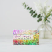 パステルカラフルグリッターボーティシアンビジネスカード 名刺 (スタンド正面)