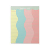 パステルカラフルグルービーレトロ食料品一覧 ノートパッド (回転)