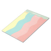 パステルカラフルグルービーレトロ食料品一覧 ノートパッド (アングル)