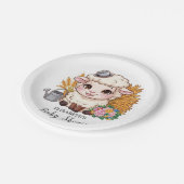 パステルカラフルシープベビーシャワー ペーパープレート (アングル)