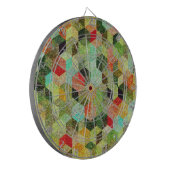 パステルカラフルジオメトリックキューブパターン ダーツボード (正面左)