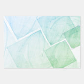 パステルカラフルジオメトリックスクエアデクページ ラッピングペーパーシート (正面2)