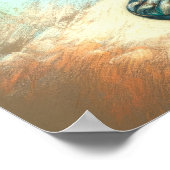 パステルカラフルスケッチアンティークアートガラスボウル ポスター (角)