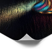 パステルカラフルスケッチアンティークアートグラスコンポート ポスター (角)