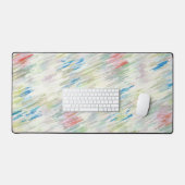 パステルカラフルスタイル抽象芸術ストライプのデスクマット デスクマット (キーボード&マウス)