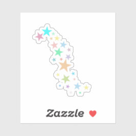 パステルカラフルスターズ シール