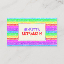 パステルカラフルストライプ 名刺