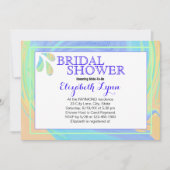 パステルカラフルスプラッシュ絵を描スワールテンプレート 招待状 (正面)