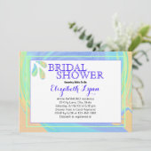 パステルカラフルスプラッシュ絵を描スワールテンプレート 招待状 (スタンド正面)