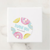 パステルカラフルスプリンクルドナッツ誕生日サンキューユー フェイバータグ (インサイチュ)