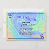 パステルカラフルスワールブライダルシャワーテンプレート 招待状 (正面)
