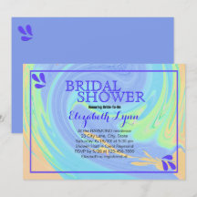 パステルカラフルスワールブライダルシャワーテンプレート