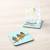 パステルカラフルズのグールディアンフィンチ コースター (右側)