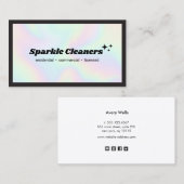 パステルカラフルズハウスクリーナーサービススターズ 名刺 (正面/裏面)