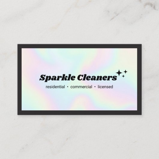 パステルカラフルズハウスクリーナーサービススターズ 名刺 (正面)