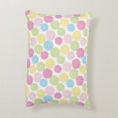 パステルカラフルダリア花のパターン名 アクセントクッション (裏面(縦))