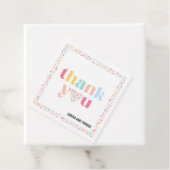 パステルカラフルツインズベビーシャワーありがとう フェイバータグ (インサイチュ)