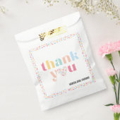 パステルカラフルツインズベビーシャワーありがとう フェイバーバッグ (封をした状態)