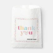 パステルカラフルツインズベビーシャワーありがとう フェイバーバッグ (正面)