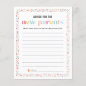 パステルカラフルツインズベビーシャワーアドバイス (正面)