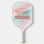 パステルカラフルデザイン ピックルボールラケット (正面)