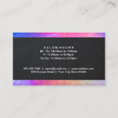 パステルカラフルトリム |ブラックレザー 名刺 (裏面)