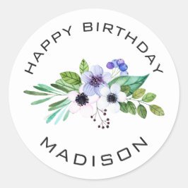 パステルカラフルトンズブーケ ラウンドシール