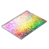 パステルカラフルトーンレトログリッター2 ノートブック (左側)