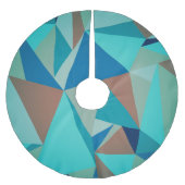 パステルカラフルトーン抽象芸術幾何学的パターン ブラッシュドポリエステルツリースカート (正面)