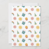 パステルカラフルドードル1st誕生日招待状 招待状 (裏面)