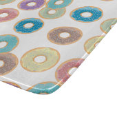 パステルカラフルドーナツ&パラストレスパターン カッティングボード (角)