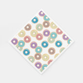 パステルカラフルドーナツ&パラストレスパターン スタンダードランチョンナプキン (角)