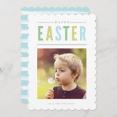 パステルカラフルハッピーイースター シーズンカード (正面/裏面)