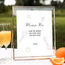 パステルカラフルハンドドロードミモザバー