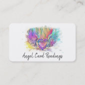 *~*パステルカラフルハートエンジェルウィングスAP78 QR 名刺 (正面)