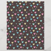 パステルカラフルハートズオールスクラップブック紙 (正面)